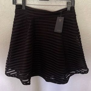 GUESS Matilda Shadow Mesh Skirt, Black, Size M